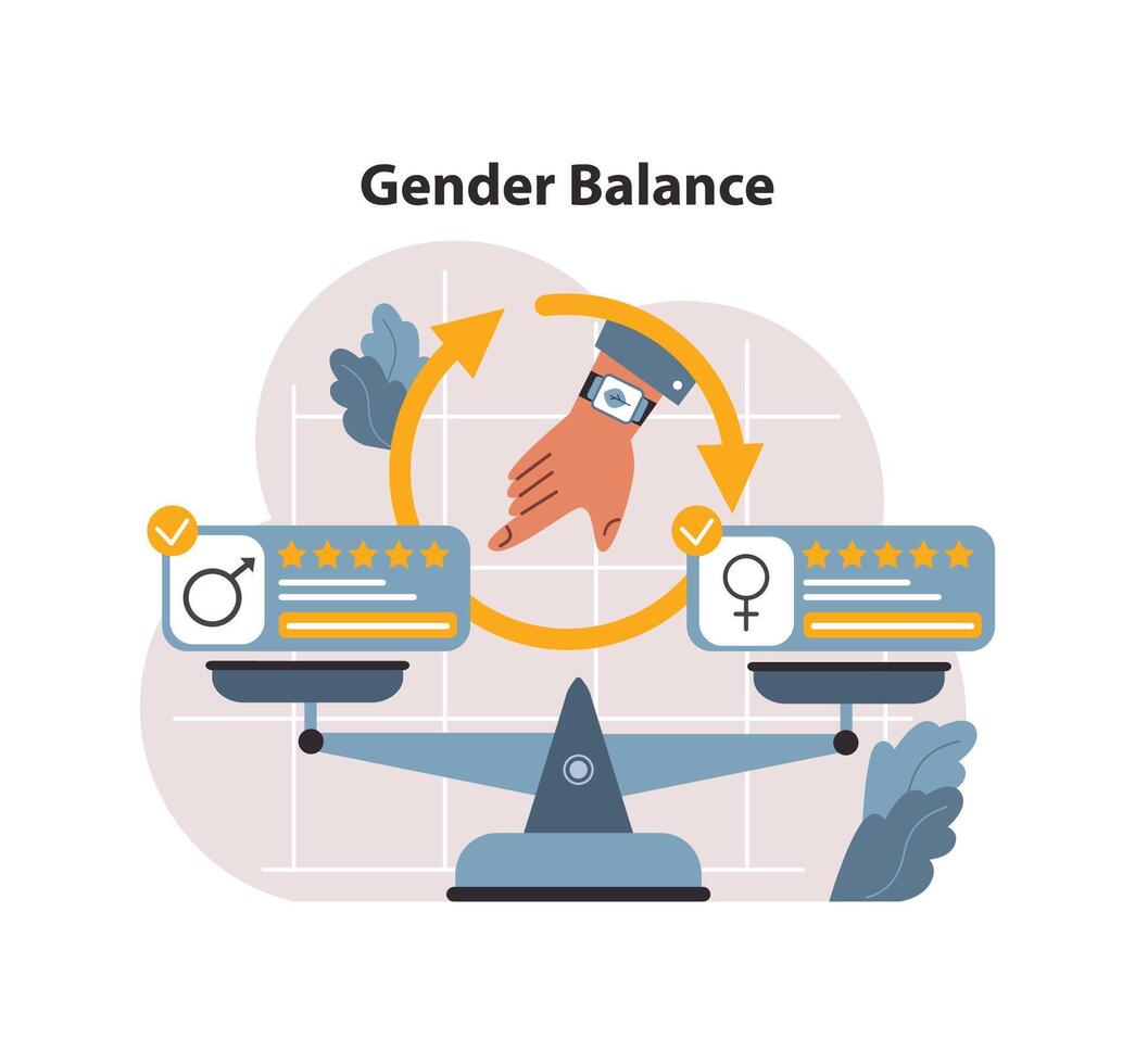 sdg or sustainable development goal gender balance and equality vector